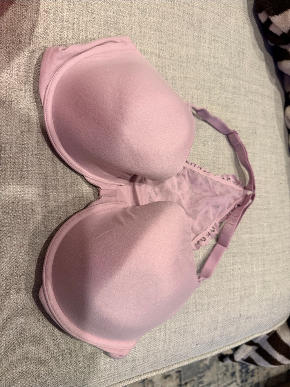 Light Purple Lace-Back Padded T-Shirt Bra